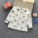 Floral Newborn Girls T-Shirts 2019 Autumn O-neck Cartoon Mushroom Kids T Shirt for Infant Girl Cotton Sweet Baby Clothing 4ss011