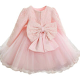 Newborn Baby Party Dress 2019 Autumn Winter Dresses For Baby Girls Knitting Baptism Princess Dress Infant 1 Year Birthday Dress