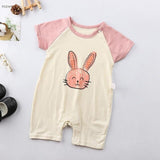 Baby Summer Clothes Newborn Babies Short Sleeve Uniform Pure Cotton Climbing Lovely baby ropmers  Baby Girl Clothes