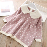 Newborn Girls warm Dress Cute autumn winter New Baby Knitted Clothes Infant Toddler Tops Shirts for girl wool Christmas Dresses