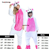 Boy Girl Pajamas Unicorn Winter Women Pajamas Cartoon Animal Pegasus Onesie Kigurumi Pyjamas Kids Hooded Baby Sleepwear Jumpsuit