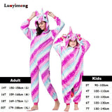 Boy Girl Pajamas Unicorn Winter Women Pajamas Cartoon Animal Pegasus Onesie Kigurumi Pyjamas Kids Hooded Baby Sleepwear Jumpsuit
