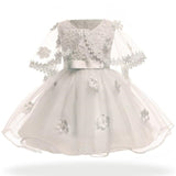 New Lace Girls Wedding Dress Baby Girls Christening Cotton Dresses for Party Baptism Kids 1 Year Baby Girl Birthday Dress