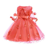 New Lace Girls Wedding Dress Baby Girls Christening Cotton Dresses for Party Baptism Kids 1 Year Baby Girl Birthday Dress
