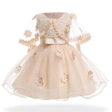New Lace Girls Wedding Dress Baby Girls Christening Cotton Dresses for Party Baptism Kids 1 Year Baby Girl Birthday Dress