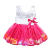 Kids Girls Sleeveless Princess Pageant Party Tutu Dresses Lace Bow Flower Tulle Dress New 0-4Y Baby Girl Clothes