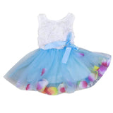 Kids Girls Sleeveless Princess Pageant Party Tutu Dresses Lace Bow Flower Tulle Dress New 0-4Y Baby Girl Clothes