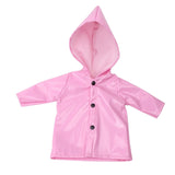 18 inch Girls doll clothes waterproof raincoat PU coat American new born dress Baby toys fit 43 cm baby dolls c539