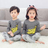 Kids Pajamas 2019 Autumn Girls Boys Sleepwear Nightwear Baby Infant Clothes Animal Cartoon Pajama Sets Cotton Children's Pyjamas