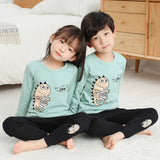 Kids Pajamas 2019 Autumn Girls Boys Sleepwear Nightwear Baby Infant Clothes Animal Cartoon Pajama Sets Cotton Children's Pyjamas