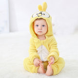 Baby Cartoon Romper Newborn Hooded Inflant Clothing Boy Girl Pajamas Animal Onesie Jumpsuit Pikachu Costume Flannel Baby Rompers