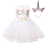 Unicorn Dress Infant Party Dress For Baby Girl 1 Year Birthday Dress Kids Baby Girls Christening Dress Newborn Carnival Costume