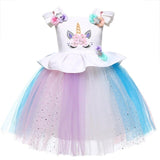 Unicorn Dress Infant Party Dress For Baby Girl 1 Year Birthday Dress Kids Baby Girls Christening Dress Newborn Carnival Costume