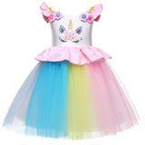 Unicorn Dress Infant Party Dress For Baby Girl 1 Year Birthday Dress Kids Baby Girls Christening Dress Newborn Carnival Costume
