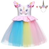 Unicorn Dress Infant Party Dress For Baby Girl 1 Year Birthday Dress Kids Baby Girls Christening Dress Newborn Carnival Costume