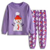 Christmas Children's Pajamas Set Girls Cotton New Years Sleepwear Set Long-sleeved Good Quality Print Cute Kids Pajamas Suit
