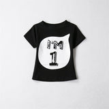 2019 Boys Girls Short Sleeve T Shirts Summer Shirt Kid Baby Children Clothing Birthday Number tshirt First Christmas Clothes Tee