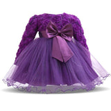 Princess Flower Girl Dress 2019 Winter Holiday Clothing Kids Baby Birthday Party Dresses For Girls Children Christmas Costume