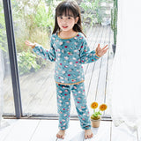 Kids Flannel Pajamas winter christmas pyjamas for children thick warm Long Sleeve Cute Sleepwear Set Girls Boys Casual home suit