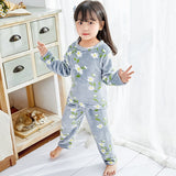 Kids Flannel Pajamas winter christmas pyjamas for children thick warm Long Sleeve Cute Sleepwear Set Girls Boys Casual home suit