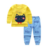 2019 Autumn Children Pajamas Animal Cartoon Sleepwear Kids Clothes Set Winter Pyjamas Kids Toddler Baby Sleepwear For Boys Girls