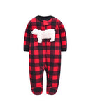 Footed Newborn Baby Rompers Pjms 2019 Fall Winter Fleece Warm Little Brother All Star Baby Pajamas Infant jumpsuits Sleepwear
