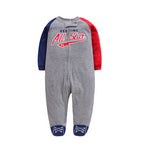 Footed Newborn Baby Rompers Pjms 2019 Fall Winter Fleece Warm Little Brother All Star Baby Pajamas Infant jumpsuits Sleepwear
