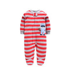 Footed Newborn Baby Rompers Pjms 2019 Fall Winter Fleece Warm Little Brother All Star Baby Pajamas Infant jumpsuits Sleepwear
