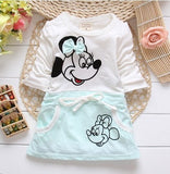 2019 New Summer Cotton Baby Girls Cartoon Long Sleeves Dress Children's Clothing Kids Princess Dresses Casual Clothes 0-2Years