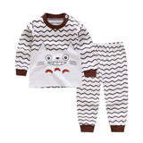 Children Casual Pajamas Clothing Set Boys & Girls Cartoon Sleepwear Suit Sets Kids Long-sleeved+Pant 2-Piece Cotton Pajamas Sets