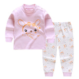 Children Casual Pajamas Clothing Set Boys & Girls Cartoon Sleepwear Suit Sets Kids Long-sleeved+Pant 2-Piece Cotton Pajamas Sets