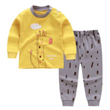 Children Casual Pajamas Clothing Set Boys & Girls Cartoon Sleepwear Suit Sets Kids Long-sleeved+Pant 2-Piece Cotton Pajamas Sets