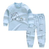 Children Casual Pajamas Clothing Set Boys & Girls Cartoon Sleepwear Suit Sets Kids Long-sleeved+Pant 2-Piece Cotton Pajamas Sets