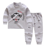 Children Casual Pajamas Clothing Set Boys & Girls Cartoon Sleepwear Suit Sets Kids Long-sleeved+Pant 2-Piece Cotton Pajamas Sets