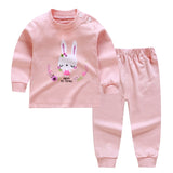 Children Casual Pajamas Clothing Set Boys & Girls Cartoon Sleepwear Suit Sets Kids Long-sleeved+Pant 2-Piece Cotton Pajamas Sets
