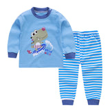 Children Casual Pajamas Clothing Set Boys & Girls Cartoon Sleepwear Suit Sets Kids Long-sleeved+Pant 2-Piece Cotton Pajamas Sets