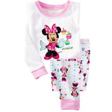 Minnie Cartoon Baby Girl Clothing Sets Cute Printing Long Sleeve T shirt + Casual Pant 2PCS Pajama Sets Kids Girl Sleepwear