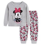 Minnie Cartoon Baby Girl Clothing Sets Cute Printing Long Sleeve T shirt + Casual Pant 2PCS Pajama Sets Kids Girl Sleepwear