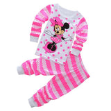 Minnie Cartoon Baby Girl Clothing Sets Cute Printing Long Sleeve T shirt + Casual Pant 2PCS Pajama Sets Kids Girl Sleepwear
