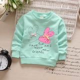 2017 New Spring Kids T-Shirt Baby Girls Long Sleeve Shirts Tops Baby Clothes Cute Candy Bow Girls Blouse 6-24months