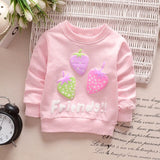 2017 New Spring Kids T-Shirt Baby Girls Long Sleeve Shirts Tops Baby Clothes Cute Candy Bow Girls Blouse 6-24months
