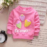 2017 New Spring Kids T-Shirt Baby Girls Long Sleeve Shirts Tops Baby Clothes Cute Candy Bow Girls Blouse 6-24months