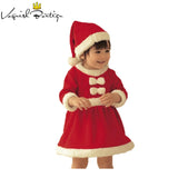 Christmas baby girls dress with free hat baby christmas new year costume fashion baby clothes newborn dresses for baby girls