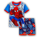 Kids Boys Girls Clothes Baby Pajamas Summer Short Sleeved Set Cartoon Spiderman Minnie Lackey Children's Sleepwear