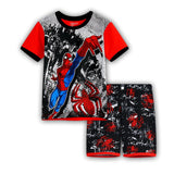 Kids Boys Girls Clothes Baby Pajamas Summer Short Sleeved Set Cartoon Spiderman Minnie Lackey Children's Sleepwear