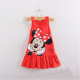 2018 summer new minnie Dress children children's clothing girls short-sleeved dress princess