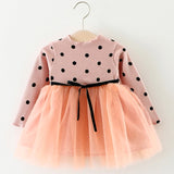 Baby Dresses For Girls Autumn Winter Long Sleeved Knit princess dress Lotus Leaf Collar Pocket Doll Dress Girls Baby Clothing