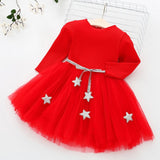 Baby Dresses For Girls Autumn Winter Long Sleeved Knit princess dress Lotus Leaf Collar Pocket Doll Dress Girls Baby Clothing