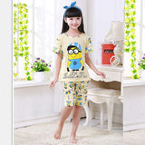 2017 children pajamas set kids baby girl boys cartoon casual clothing costume short sleeve children sleepwear pajamas sets