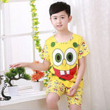 2017 children pajamas set kids baby girl boys cartoon casual clothing costume short sleeve children sleepwear pajamas sets